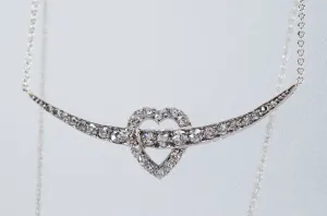 0.70CTW ANTIQUE DIAMOND CRESCENT / HEART NECKLACE CONVERSION