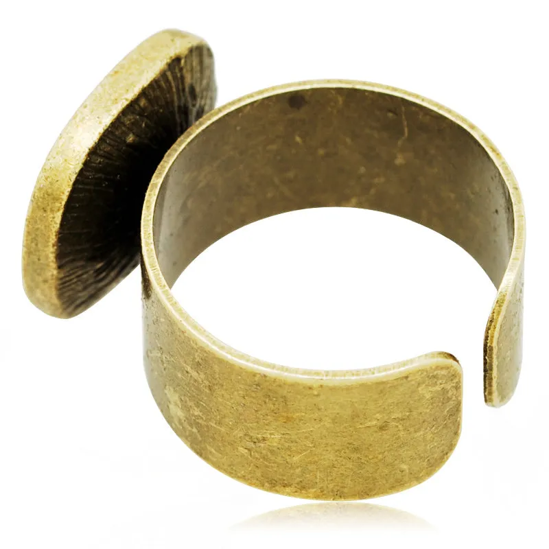 12*12mm Antique Bronze Metal Rings Base,Adjustable Rounded Square Profiled Blank Ring Setting,Blank Ring Bezel for Swarovski 4461,sold 10pcsl/lot