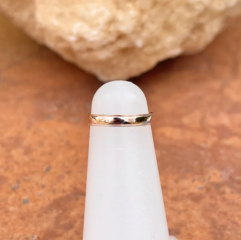 14KT Rose Gold Band Milgrain Toe Ring
