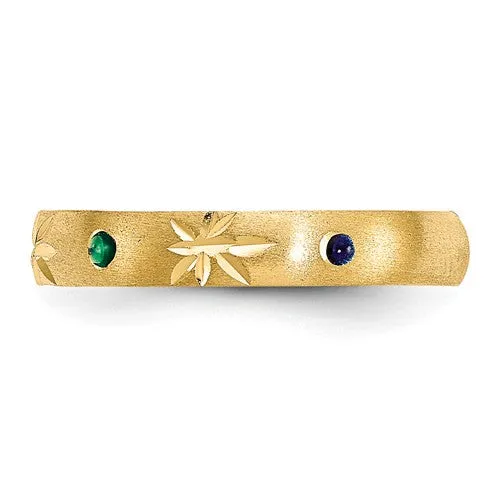 14KT Yellow Gold Satin Enamel Toe Ring