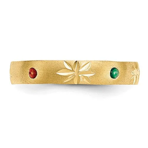 14KT Yellow Gold Satin Enamel Toe Ring