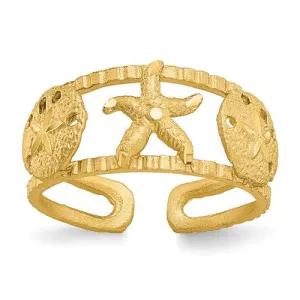 14KT Yellow Gold Starfish Toe Ring
