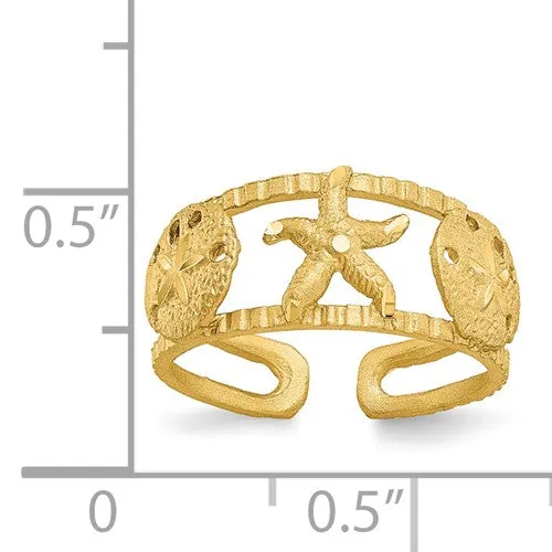 14KT Yellow Gold Starfish Toe Ring