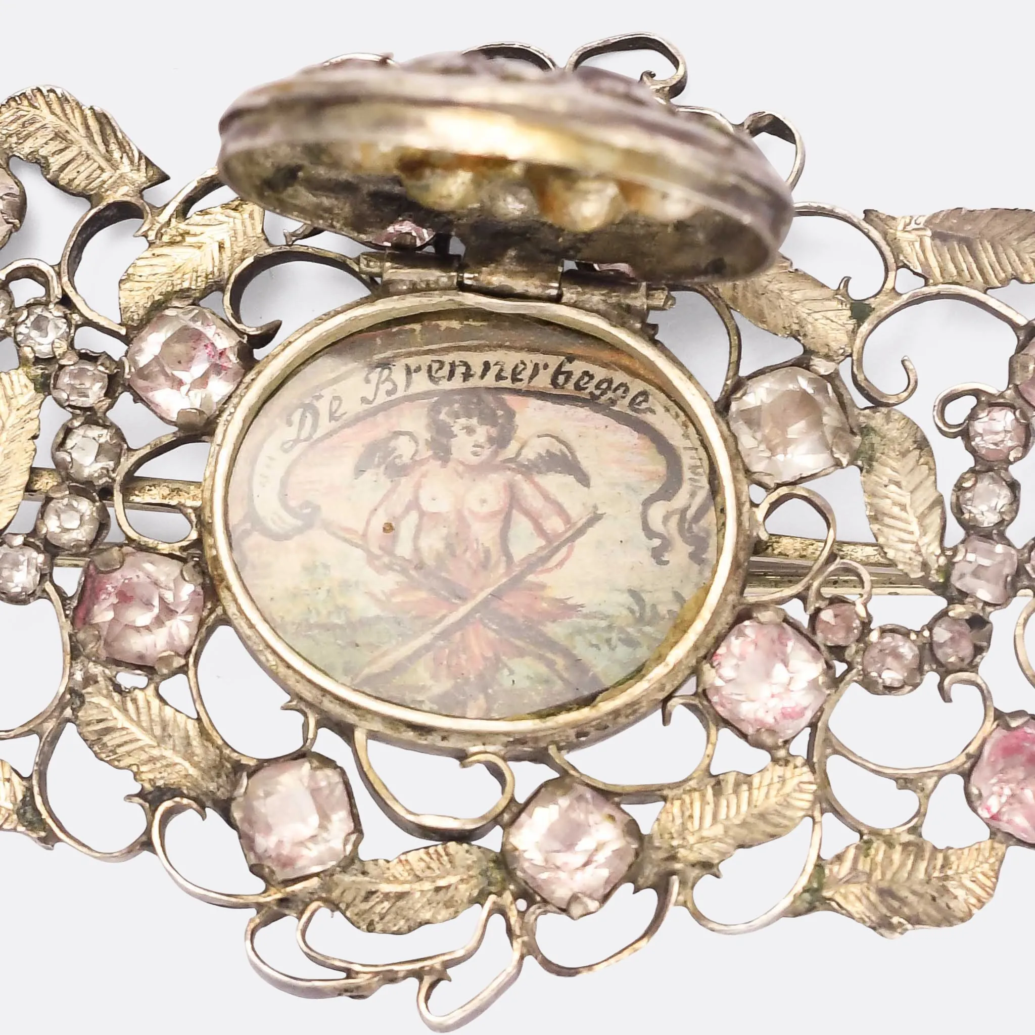 18th Century Norwegian "They Both Burn" Brooch
