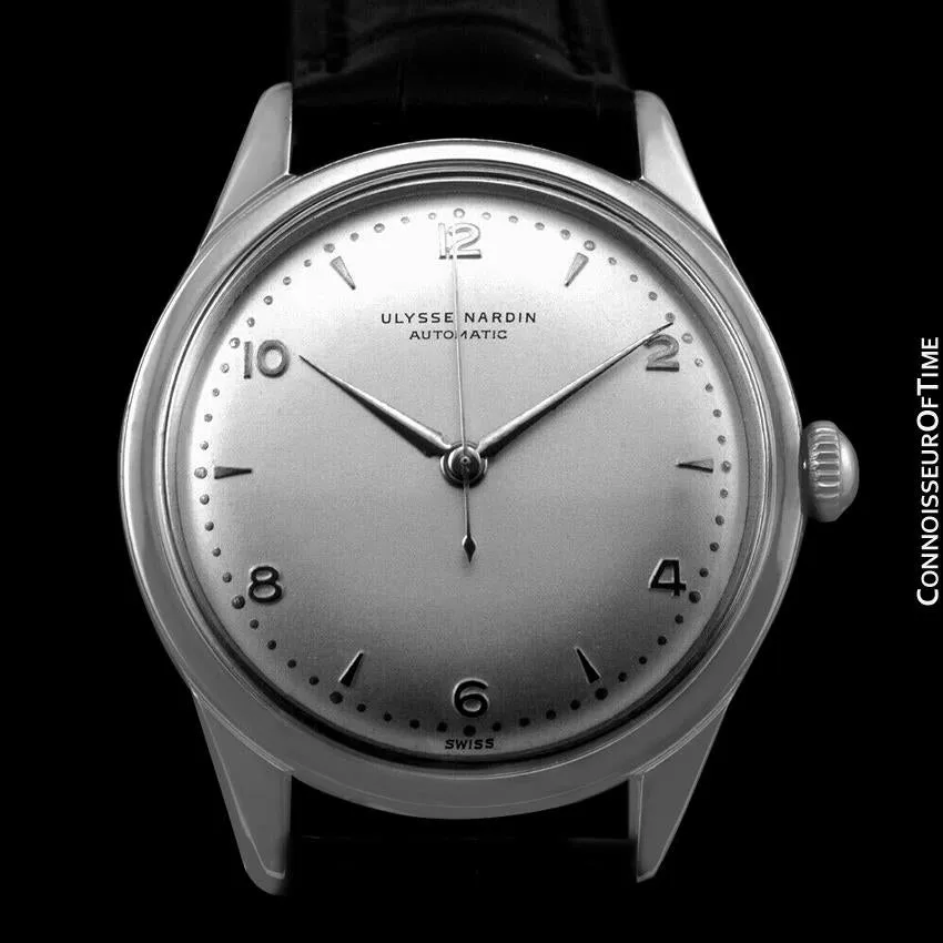 1950's Ulysse Nardin Vintage Mens Automatic Full Size Watch - Stainless Steel
