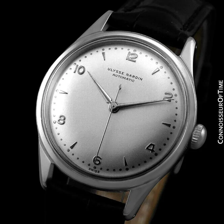 1950's Ulysse Nardin Vintage Mens Automatic Full Size Watch - Stainless Steel