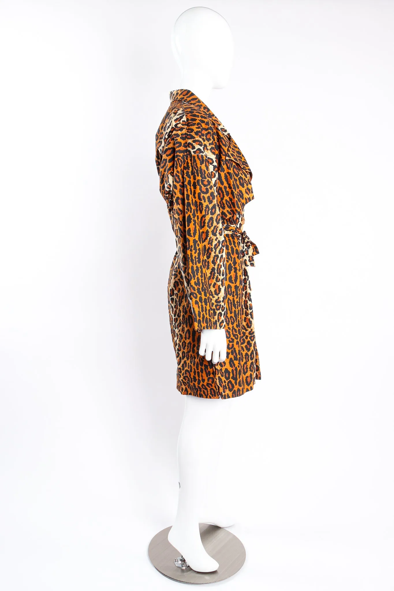 1989 S/S Short Leopard Trench Coat
