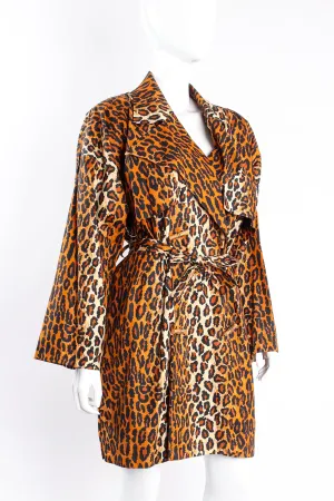 1989 S/S Short Leopard Trench Coat