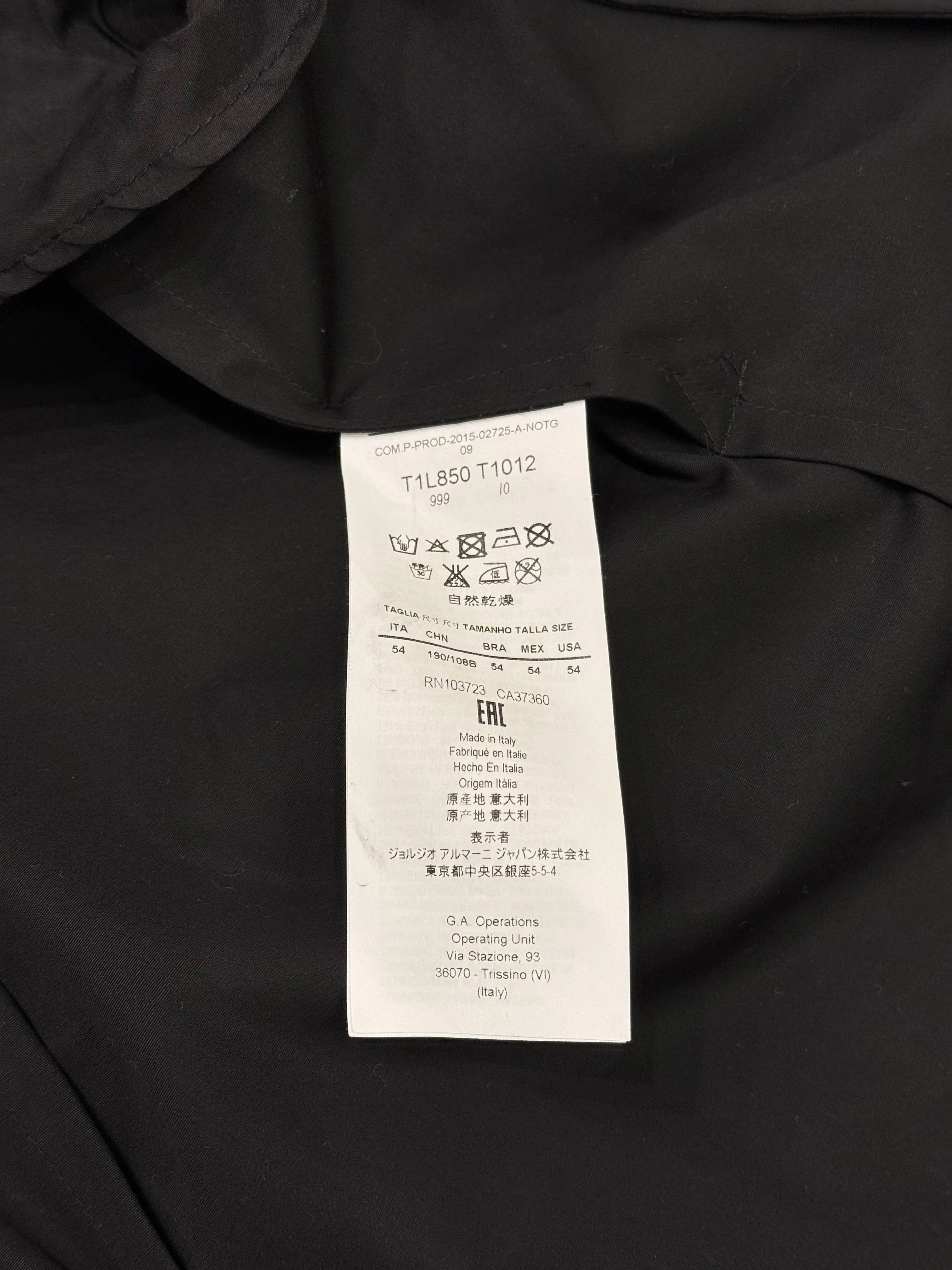 1990s Emporio Armani wool technical coat