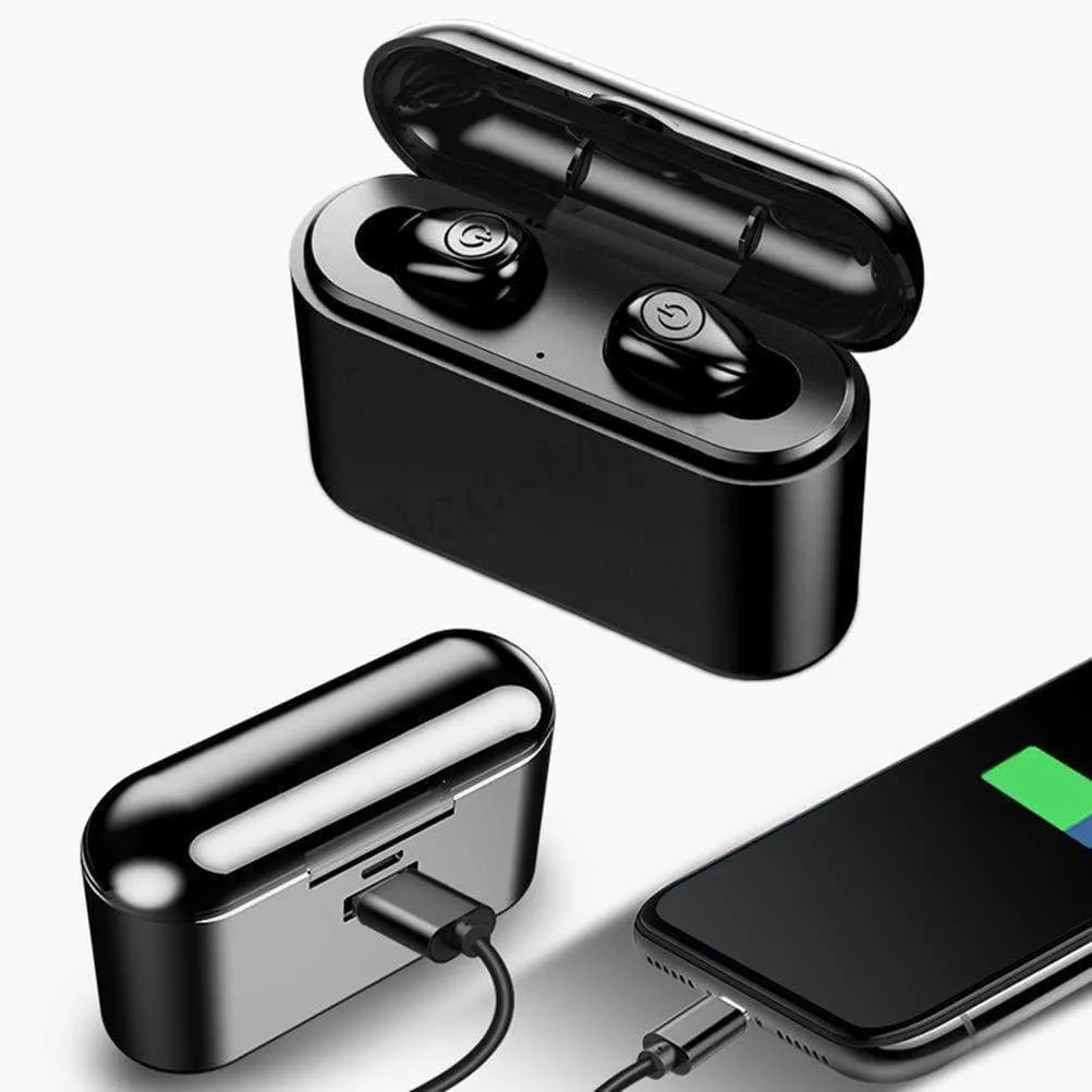 2019 New Upgraded Wireless Earbuds Bluetooth 5.0 Headphones Waterproof （wireless charge）