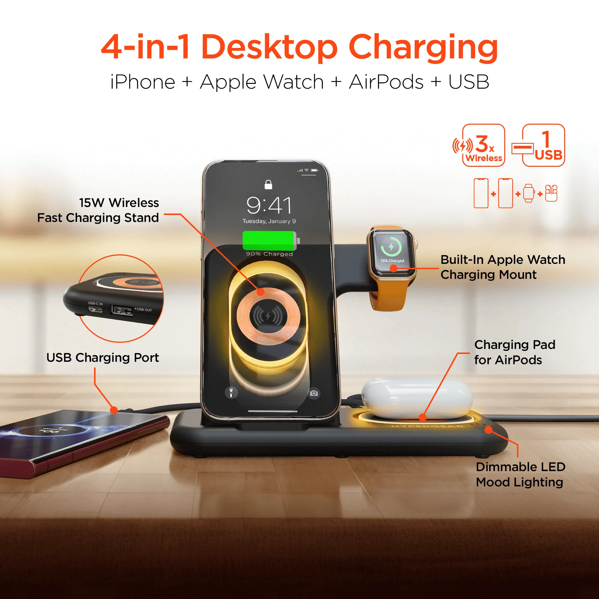 4 in 1 Wireless Charging Stand