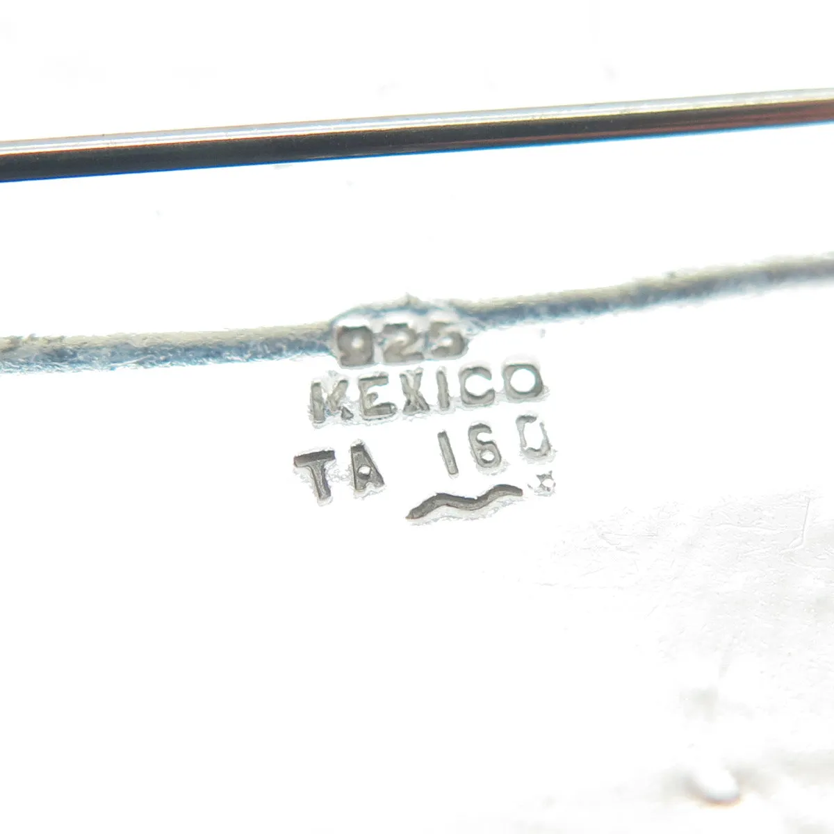 925 Sterling Silver 2-Tone Vintage Mexico Kids Holding Hands Globe Pin Brooch