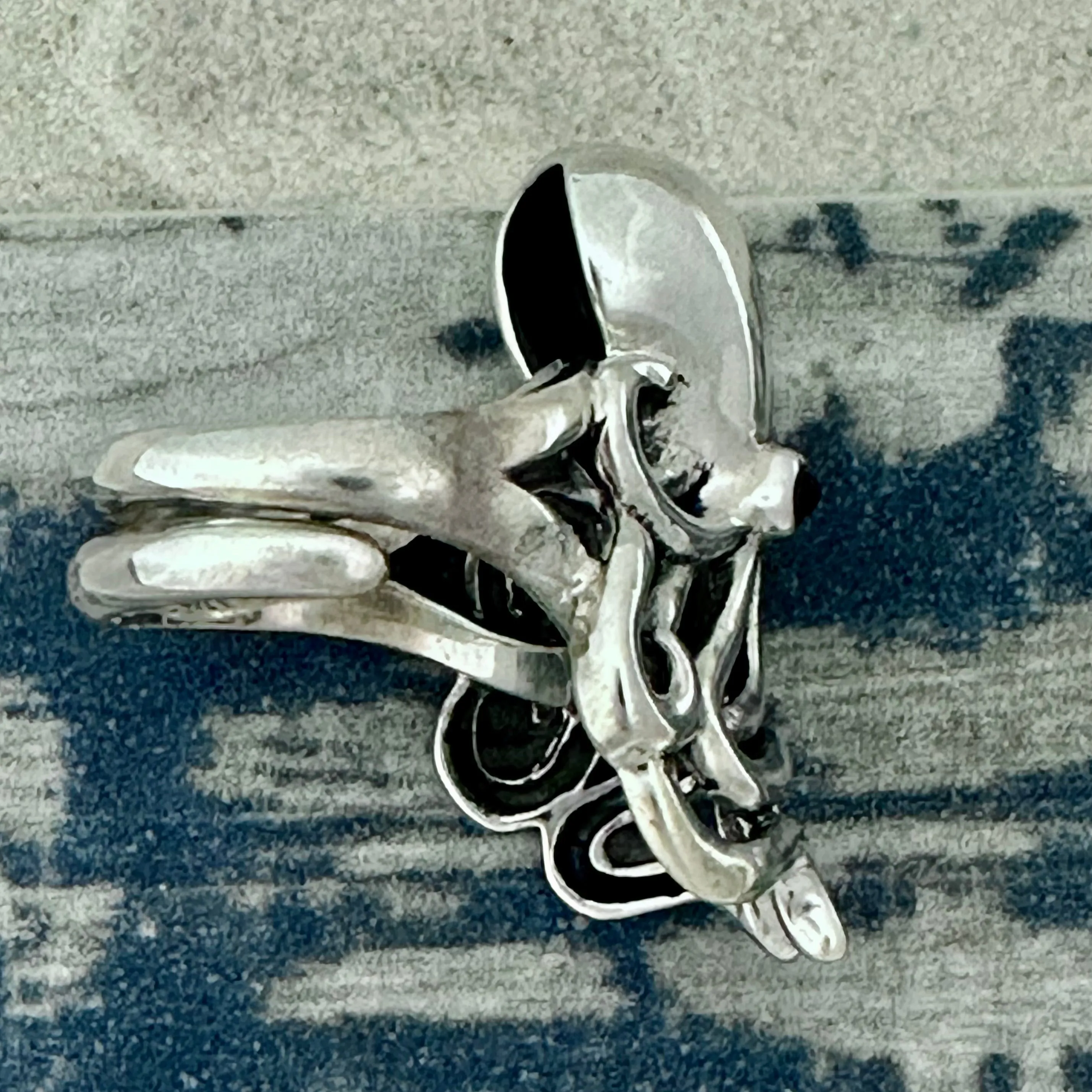 925 Sterling Silver Octopus Ring Adjustable Size 6 