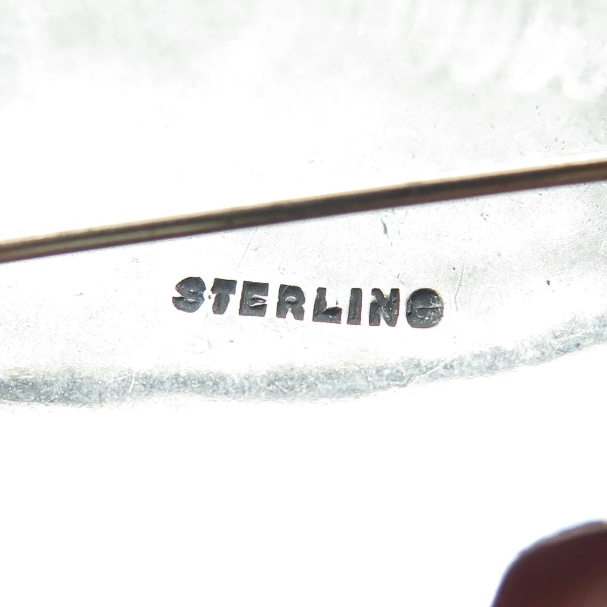 925 Sterling Silver Vintage Bear Modernist Pin Brooch