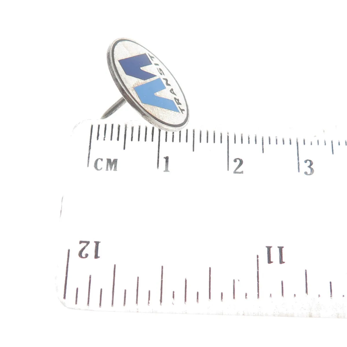 925 Sterling Silver Vintage Enamel Metro Transit Lapel Pin