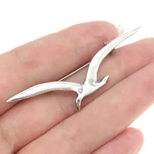 925 Sterling Silver Vintage Gull Bird Pin Brooch