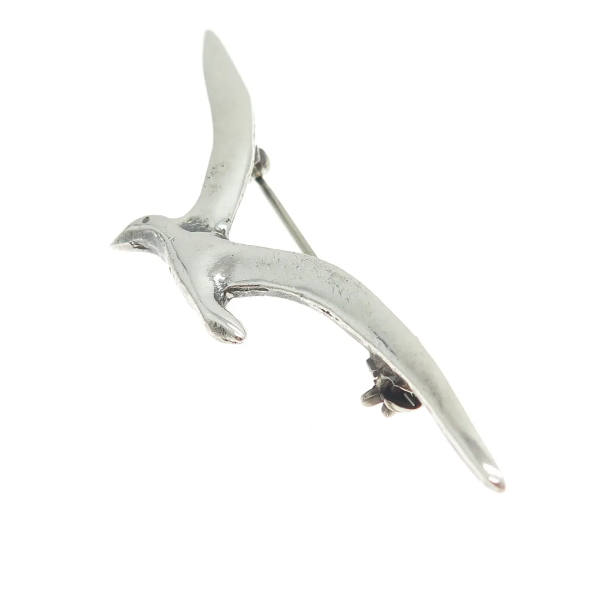 925 Sterling Silver Vintage Gull Bird Pin Brooch