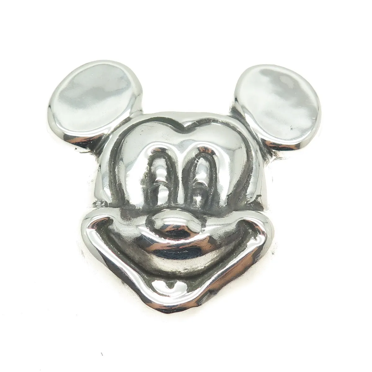 925 Sterling Silver Vintage Mexico Mickey Mouse Pin Brooch / Pendant