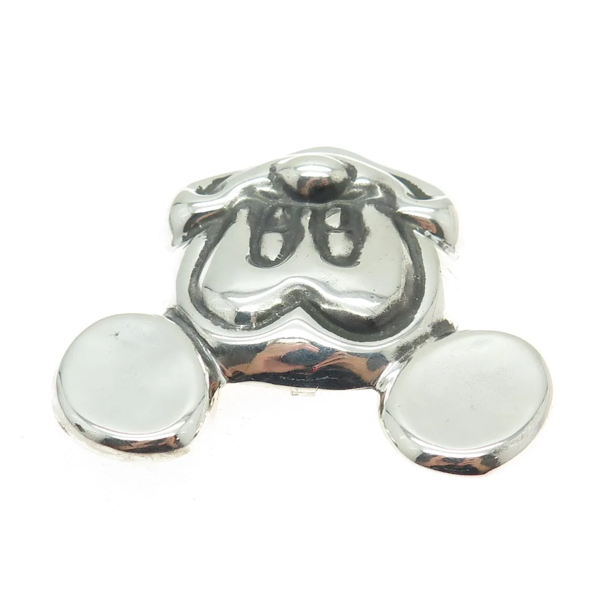 925 Sterling Silver Vintage Mexico Mickey Mouse Pin Brooch / Pendant
