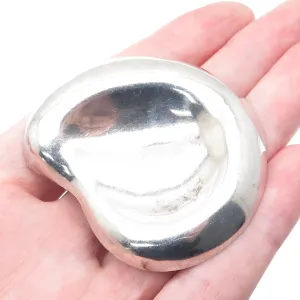 925 Sterling Silver Vintage Mexico Modernist Wave Pin Pendant