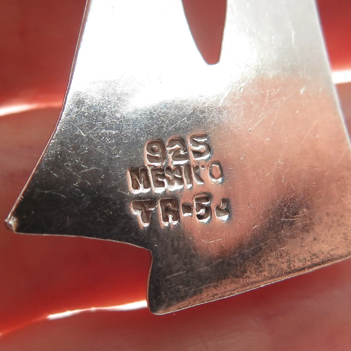 925 Sterling Silver Vintage Mexico Ribbon Bow Pin Brooch / Pendant