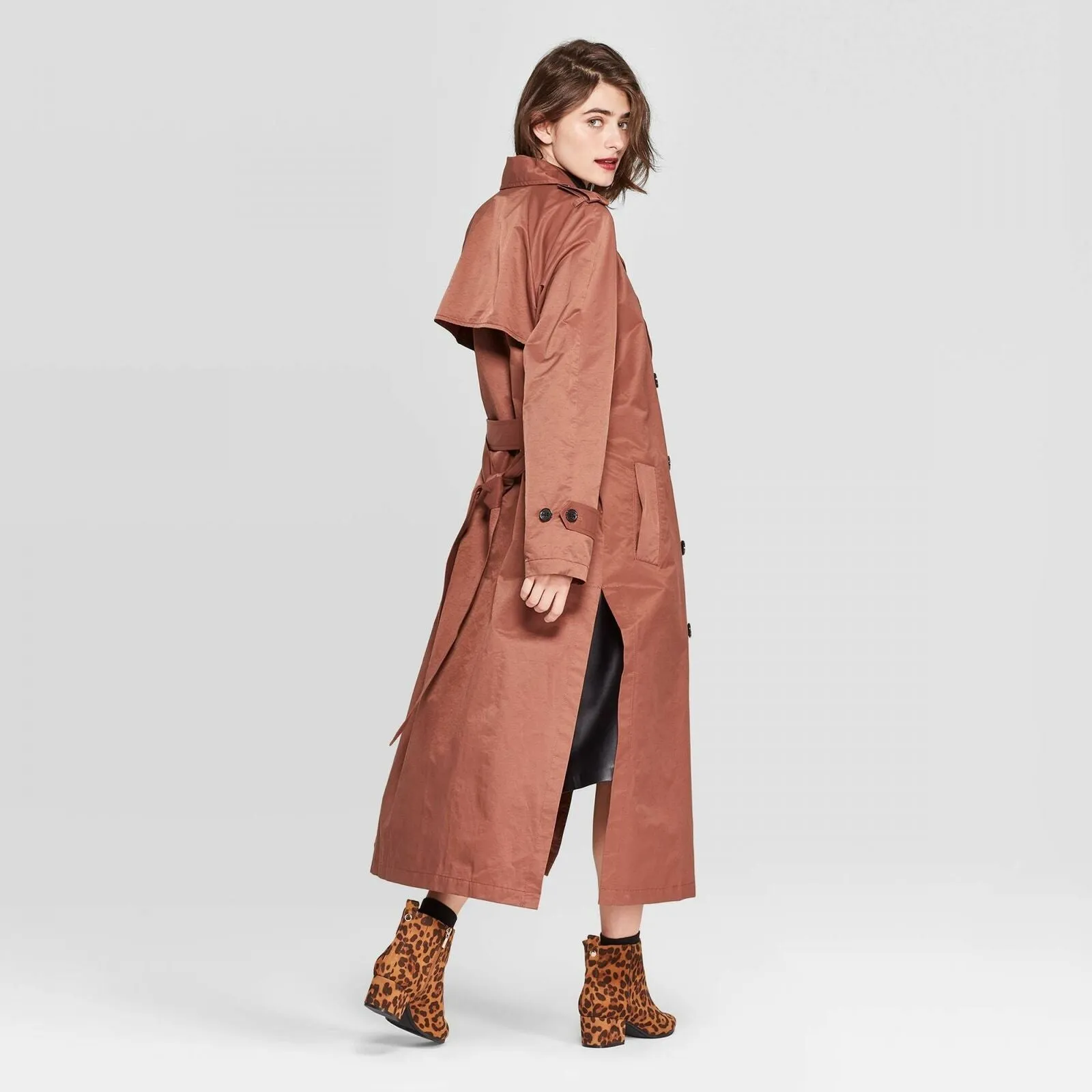 A New Day Women's Long Sleeve Banded Cuff Trench Coat