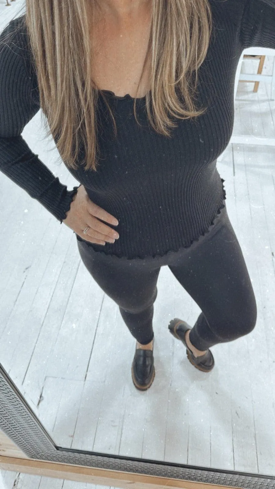 Adele Knit Sweater in Black