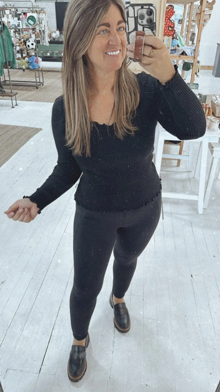 Adele Knit Sweater in Black