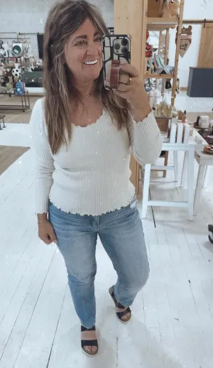 Adele Knit Sweater in Oat