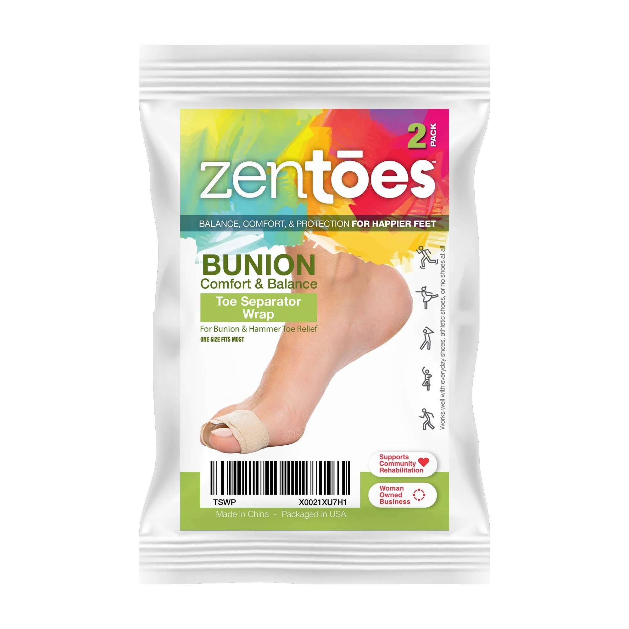 Adjustable Bunion Toe Separator Wraps