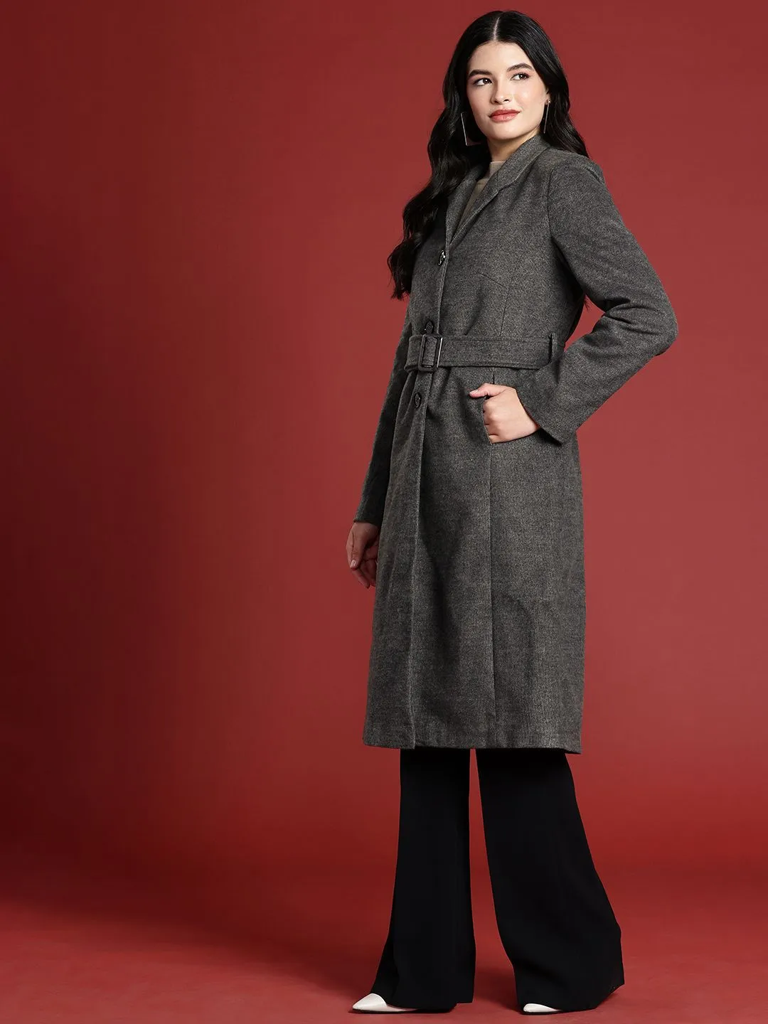 all about you Single Breasted Shawl Collar Trench Coat