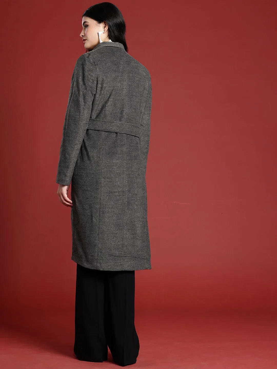 all about you Single Breasted Shawl Collar Trench Coat