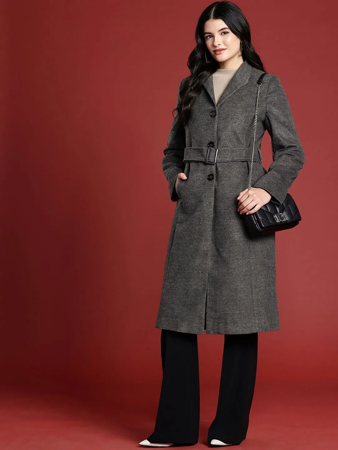 all about you Single Breasted Shawl Collar Trench Coat