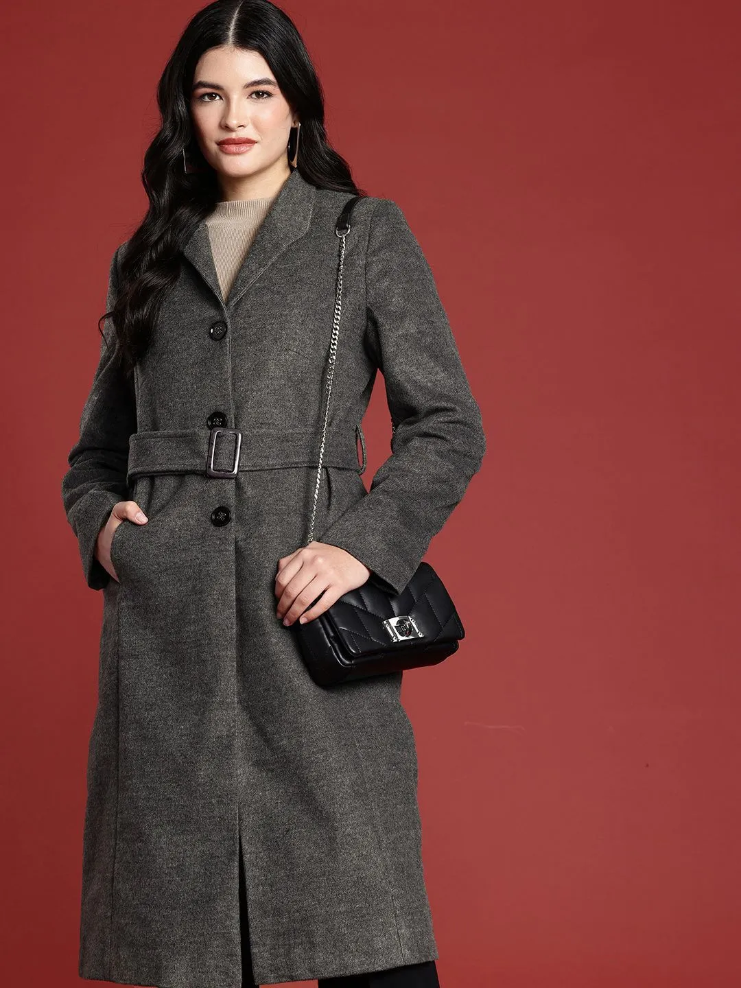 all about you Single Breasted Shawl Collar Trench Coat