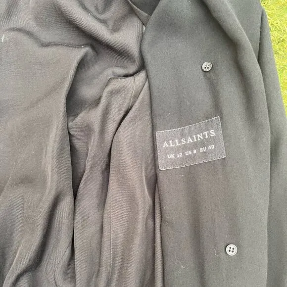 All Saints Adiala Mac Oversized Double Breasted Women’s Trench Coat