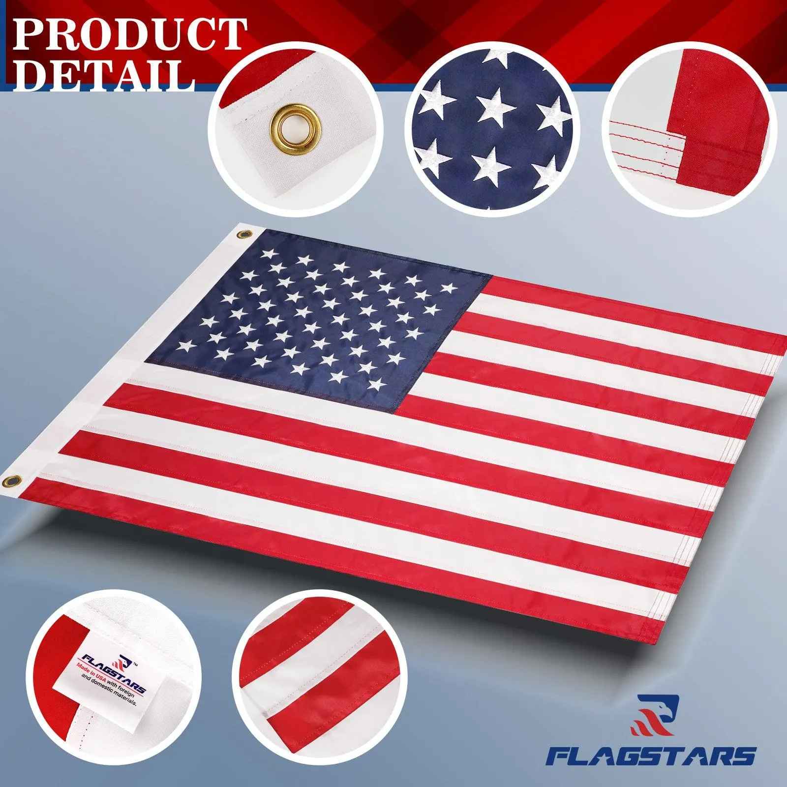 American Flag|united states flag Made in USA |2x3 FT 2.5x4 FT 3x5 FT 4x6 FT