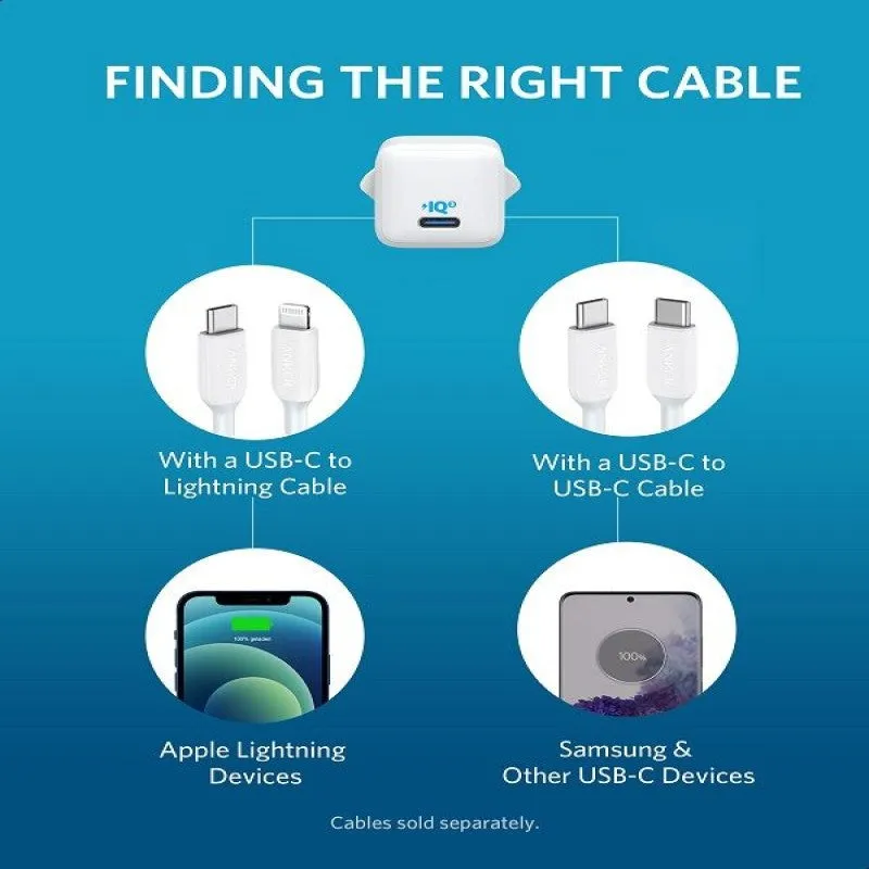Anker PowerPort III Nano 20W USB-C Charger With Power IQ 3.0 Technology