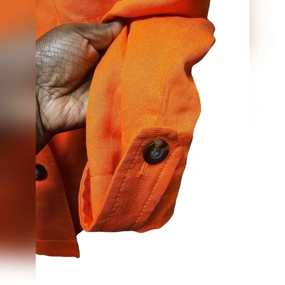 Ann Taylor Petite Twill Swing Trench Coat Sz. PXS Orange