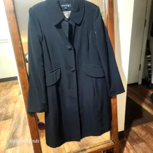 ANNE KLEIN VINTAGE PETER PAN COLLARED RAIN/TRENCH COAT SIZE SM