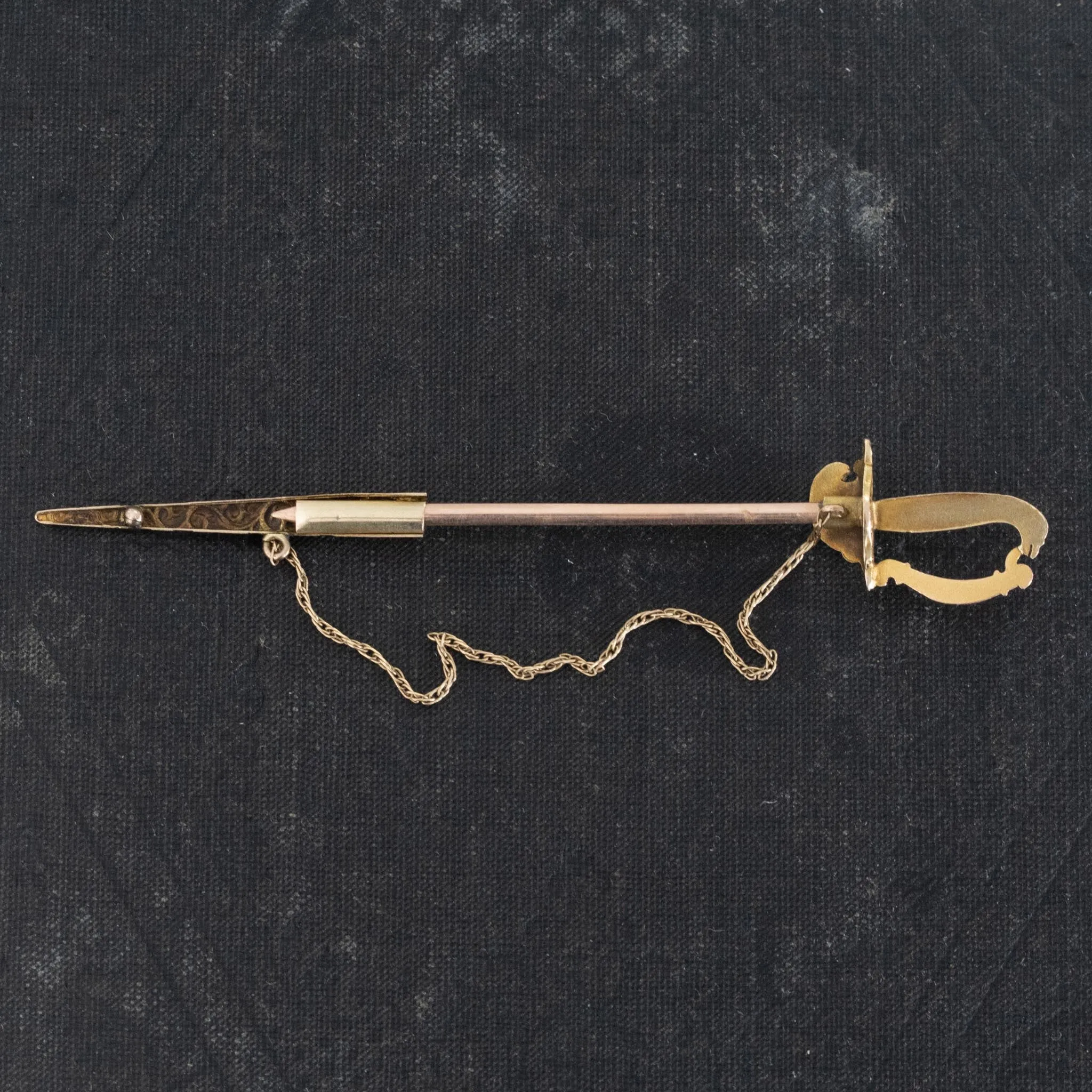 Antique Enamel Sword Pin