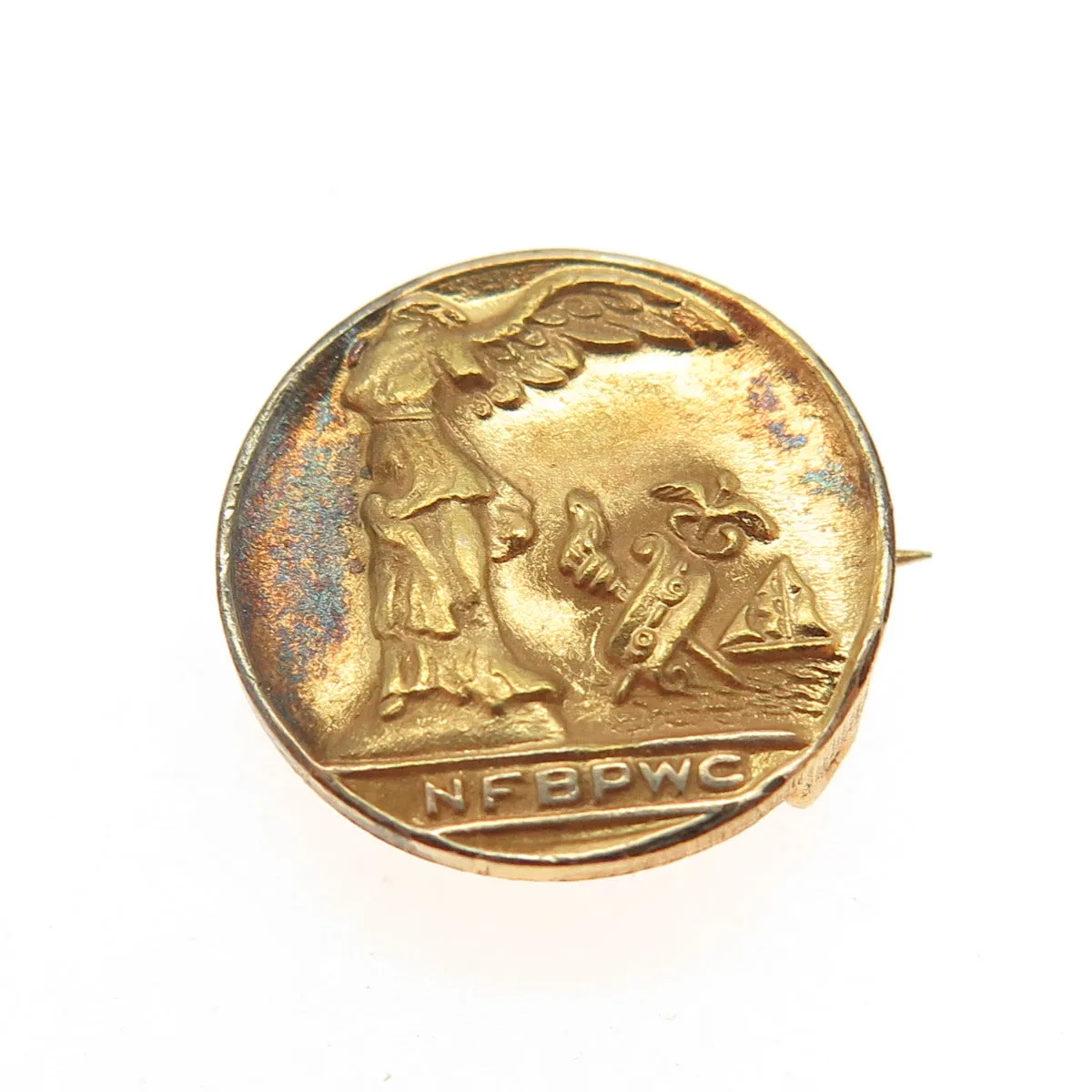 Antique Gold Filled National Fed of Business & Professional Women's Clubs Brooch