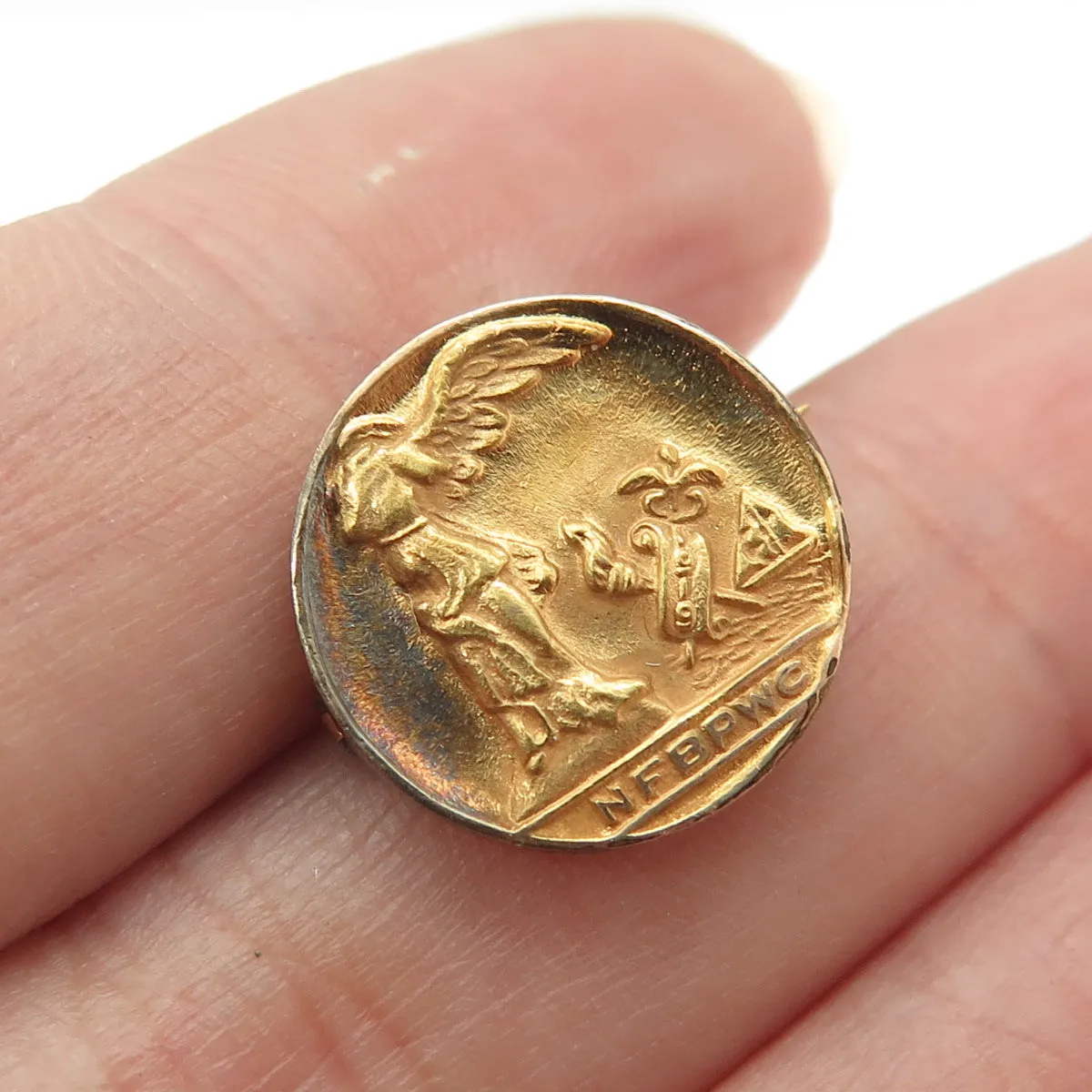 Antique Gold Filled National Fed of Business & Professional Women's Clubs Brooch