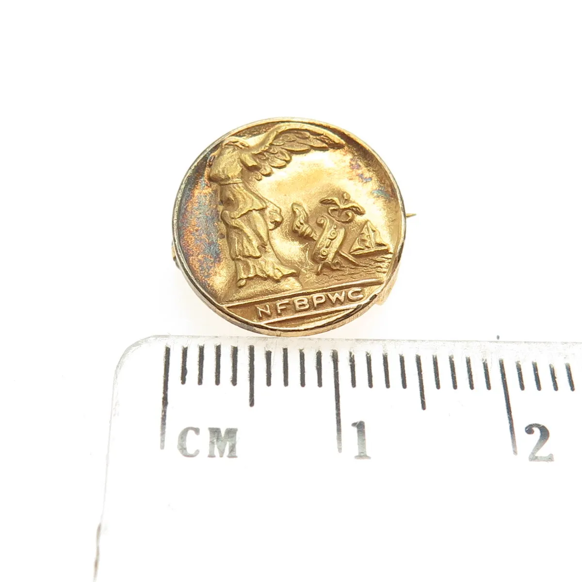 Antique Gold Filled National Fed of Business & Professional Women's Clubs Brooch