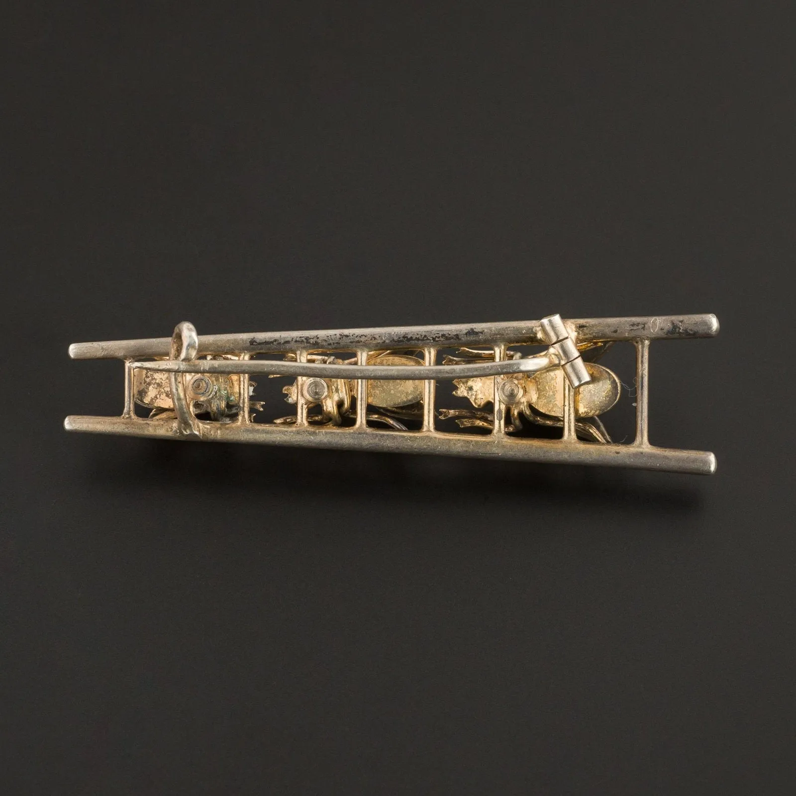 Antique Silver Fly Brooch | Victorian Bug Brooch