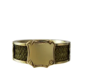Antique Victorian Braided Hair Mourning Ring in 9ct