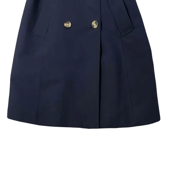 Antonio Melani Women's Double Breasted Belted Long Sleeve Navy Maxi Trench XS