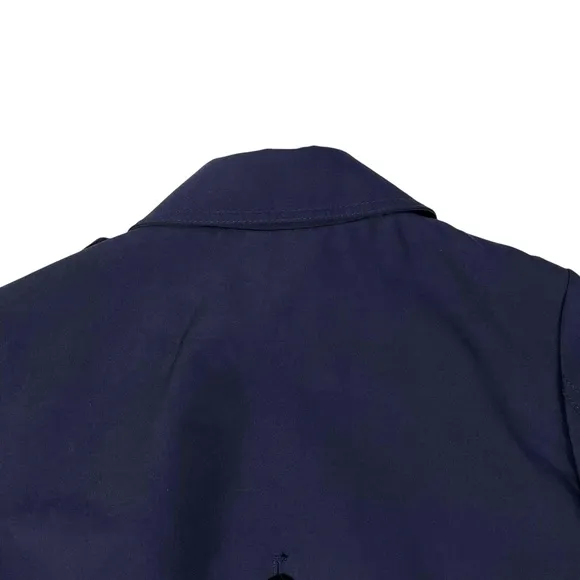 Antonio Melani Women's Double Breasted Belted Long Sleeve Navy Maxi Trench XS