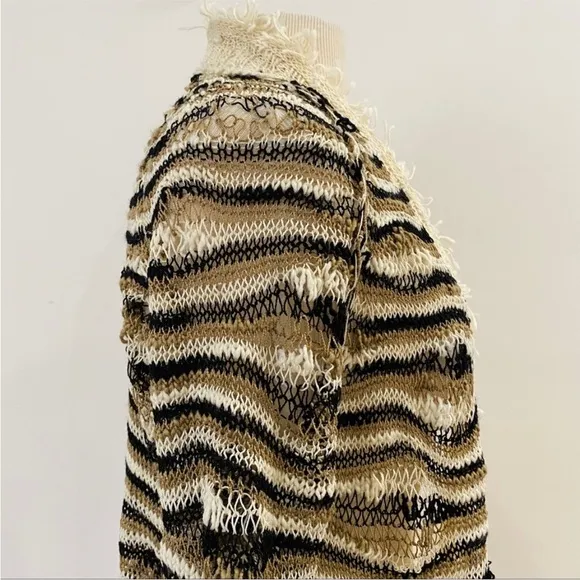 Apiece Apart loose knit distressed cardigan sweater