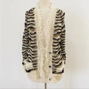 Apiece Apart loose knit distressed cardigan sweater