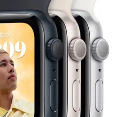 Apple Watch SE (2nd Gen) 44mm Silver Aluminium Case with Silver Sport Band - GPS (Refurbished Grade-B)
